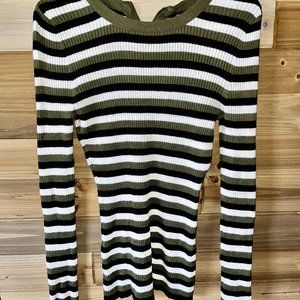 Hooked Up Striped Ribbed Top